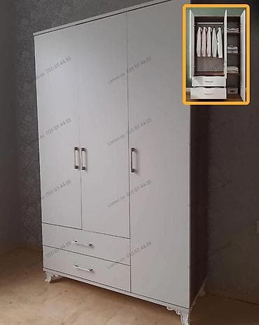 skafi: 3 Qapılı Dolab Geyimlərinizi nizamlı saxlamaq üçün ideal, geniş — 1