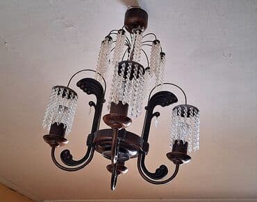 dekor işıq: Çılçıraq, 4 lampa, Metal — 1