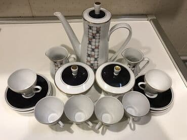 Otaq bitkiləri: Qəhvə dəsti, Farfor, Almaniya — 4