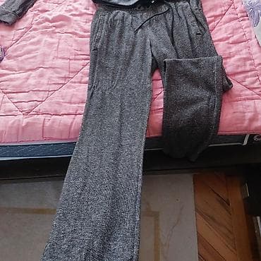 kisi geyim: Adidas idman dəsti – kapüşonlu jaket + şalvar - Rəng: tünd boz — 3