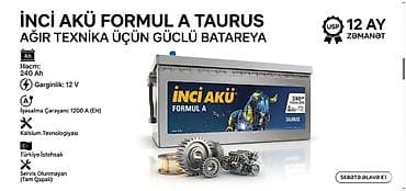 mini karavan: Inci Akü, 240 ah, Orijinal, Türkiyə, Yeni — 1