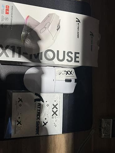 logitech g pro: 1ay istedilib hər seyi var Attack Shark X11 oyun siçanı - Rəng: ağ - — 1