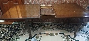 bag stullari: Yemək masası və stul dəsti - Material: ağac karkas, laklı taxta üst — 3