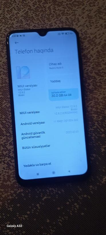 xiaomi pad 5 pro: Redmi Note 8, 64 GB, rəng - Qara, Barmaq izi — 1