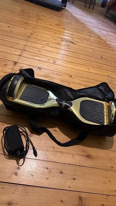 elekt: Qızılı rəngdə iki təkərli hoverboard (self-balance skuter) — 3