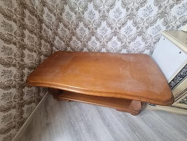 Jurnal masası, İşlənmiş, Açılmayan, Taxta, Oval masa