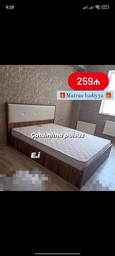 Çarpayılar: Yeni, İkinəfərlik çarpayı, Bazalı, Matras ilə, Siyirməsiz — 1