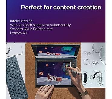 notebook core 2: Lenovo iki ekranlı yaradıcı noutbuk - İki ayrı toxunma ekranı ilə — 3
