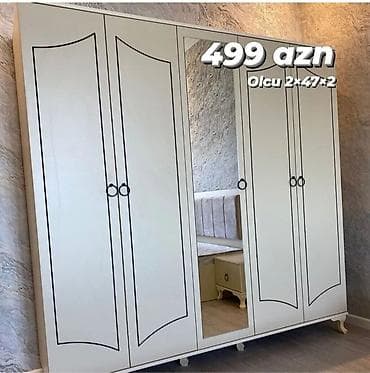 pencere qapi: Yeni, 5 qapı, Güzgülü, Ağ, Açılan, Düz dolab — 1