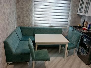 Mətbəx üçün, Açılmayan, Dördbucaq masa, 2 stul