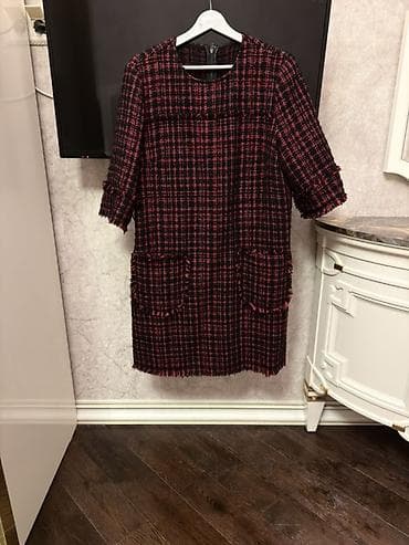 sandy paltar: Dolce & Gabbana qadın paltarı - Model: qısa, düz kəsim, dairəvi — 2