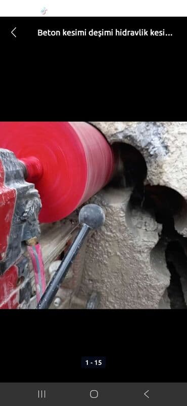 tikinti işləri: Beton kəsimi və deşmə xidməti - Armaturlu/armatursuz beton, monolit — 5