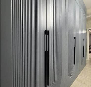 dekorativ esyalar: Müasir dizaynlı qarderob sistemi - Rəng: tünd boz (mat effektli) - Ön — 4