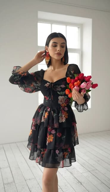 вечернее платье новая: ENDIRIM Astarli şifon eteyi kat kat elbise trendyolda hazirda 132 — 2