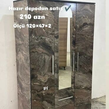paltar işkafı: Yeni, Açılan, 3 qapılı Düz dolab, Qarderob, paltar dolabı, Azərbaycan — 10
