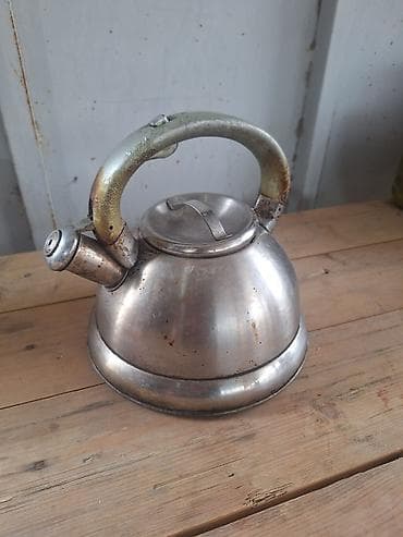 İşlənmiş, rəng - Gümüşü, Çaydan, Paslanmayan polad, 2,5 bucket volume l, Azərbaycan