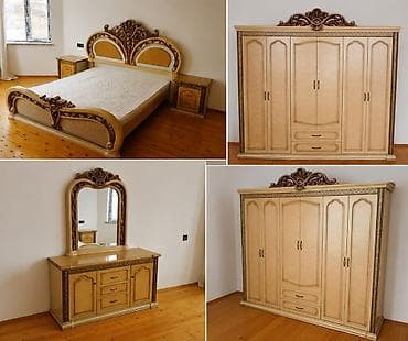 бина пз: 2 односпальные кровати, Шкаф, Комод, 2 тумбы, Б/у — 1