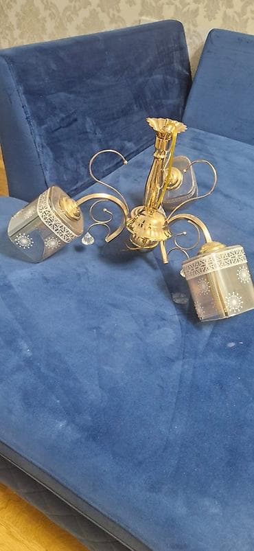 ikinci el xalca: Çılçıraq, 4 lampa, Metal — 3