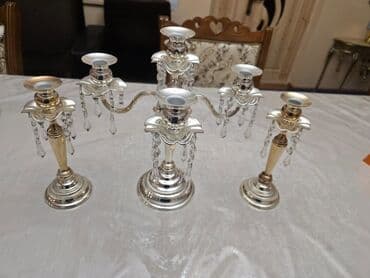 Aş qazanı: Dəst Şamdanlar Satılır!!! Yenidir heç istifadə olunmayıb, amma qutusu — 1