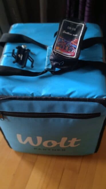 3 simli telefon: Wolt çantas təzədir + powerbank və kiçik şeyləri qoymaq üçün çanta + — 12