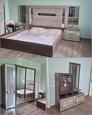 Ev üçün mebel: Endirim olundu 🛑🛑Yataq dəsti satılır 550₼. Qiymət sondur. (Karkazı və — 1