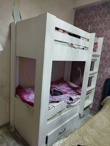 кровать: Oğlan və qız üçün, Çarpayı, Matrassız, Siyirməli, Taxta — 2