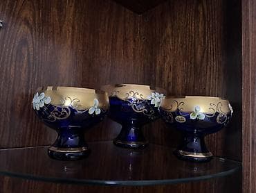 Məhsul: 3 ədəd dekorativ şirniyyat/qədah qabı dəsti - Material