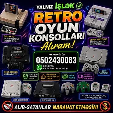 klas 6: 🎮 Retro Oyun Konsolları Alıram! Evinizdə istifadə etmədiyiniz köhnə — 1