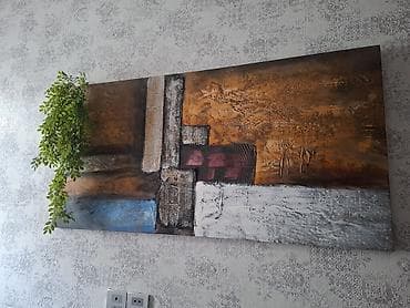 Abstrakt tekstural tablo - Texnika: akril/qarışıq texnika, qalın