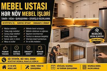 ayna qapi: Mebel ustası – hər növ mebel işləri Xidmətlər: - Mətbəx mebelləri — 1