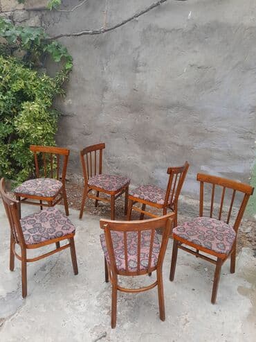 старые стулья: Qonaq otağı üçün, İşlənmiş, Qatlanmayan, rəng - Çəhrayı Stul — 10