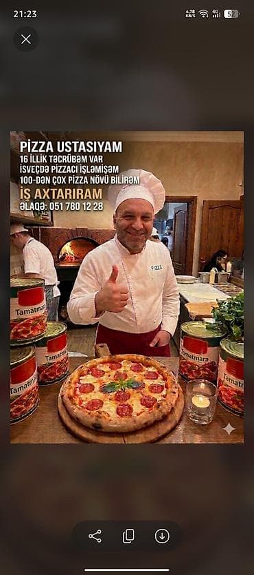 aspaz is elani: Pizza ustası, Kişi, 5 ildən artıq təcrübə — 1