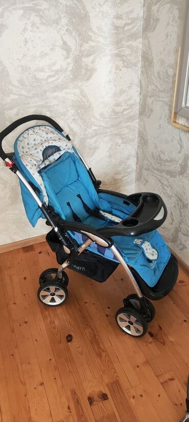 Daewoo: Классическая прогулочная коляска, Б/у, Пол: Мальчик, Возраст: 1-6 месяцев, Самовывоз — 5