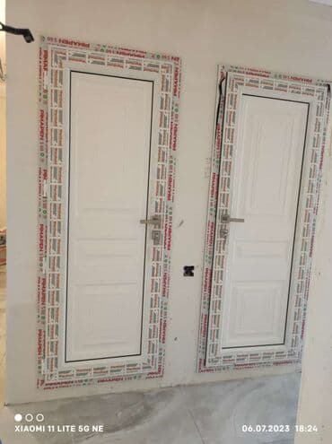 qapı setkaları: Yeni Plastik qapı 80x200 sm Zamok ilə, Zəmanətli, Pulsuz quraşdırma, Pulsuz çatdırılma, Rayonlara çatdırılma, Ödənişli çatdırılma — 30