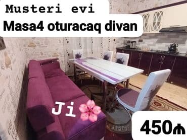 quxna stulu: 🇹🇷Turkiye istehsali. Metbex masa desti Masa 4 oturacaq divan Masa — 2