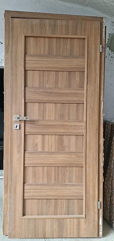 Taxta-naqişli daxili qapı dəsti - Material: ağac teksturalı — 1
