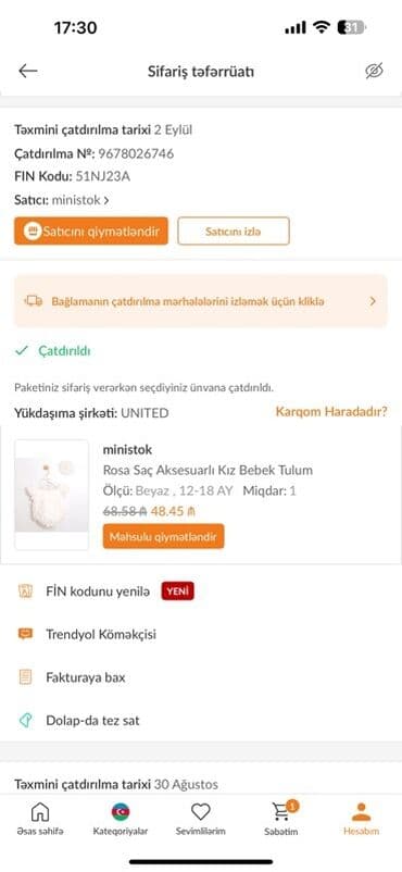 uşaq bodileri: Bir dəfə uşaq ad günündə geyinib. 12-18 ay uşaq üçün uyğundur — 5