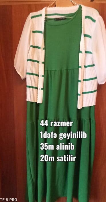 qadin ucun kostyum salvar: Qadın geyimləri dəsti 1) Çəhrayı don 1 - Brend: Defacto - Ölçü: 44 - — 2