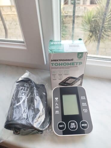 Медицинское оборудование: 🔴 YENİ 🔴 Ağ və qara rəngli elektron tonometer, təzyiq və nəbzin — 1