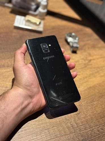 apple 5 s: Samsung Galaxy A8 2018, 32 GB, rəng - Qara, İki sim kartlı — 1