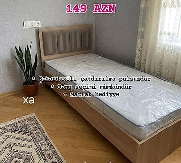 ağ stullar: Tək nəfərlik çarpayı dəsti – 149 AZN Sadə və zövqlü dizayna malik tək — 3