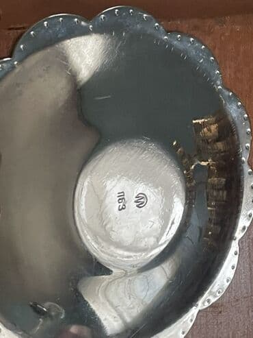 cay qabi: Çay dəsti, rəng - Gümüşü, Metal, 3 nəfərlik — 2