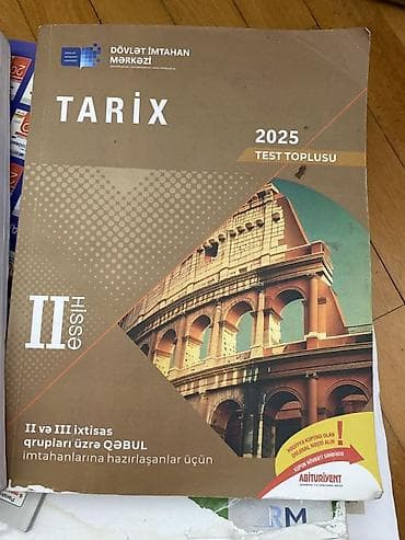 Tarix 2025 – Test Toplusu”, Dövlət İmtahan Mərkəzi nəşri - Hissə I və lalafo.az -da Tarix 2025 – Test Toplusu”, Dövlət İmtahan Mərkəzi nəşri - Hissə I və