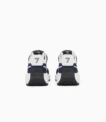 EA7 Emporio Armani kişi krossovkası - Rəng: tünd göy/ağ - Üst hissə — 4