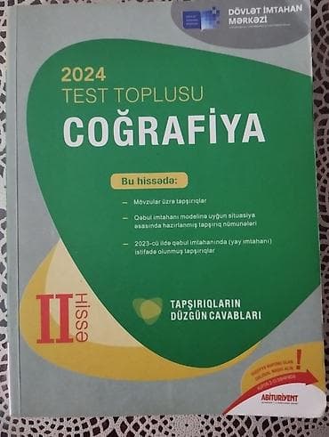 Məhsul: 2024 Test Toplusu – Coğrafiya (Hissə II) Xüsusiyyətlər: - — 1