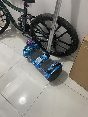 Elektrikli iki təkərli hoverboard – mavi kamuflyaj dizaynı - — 1
