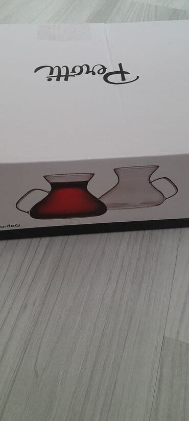 stəkan altlığı: Stəkanlar, rəng - Ağ, Şüşə, 6 ədədli dəst, Türkiyə — 1