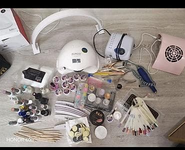 Manikür və gel manikür üçün tam avadanlıq və material dəsti - SUNUV