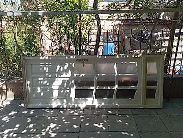 рамка: Ağ rəngli giriş/qonaq otağı üçün taxta qapı dəsti - Material: ağ — 1