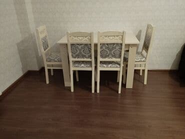 Masa və oturacaq dəstləri: Endirim olunub. Stol 4 stul dest 170 Azn. Stol 6 stul dest -230 Azn — 9